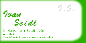 ivan seidl business card